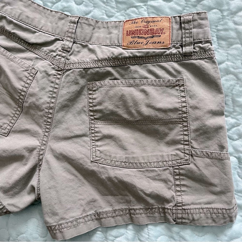 Green cargo shorts